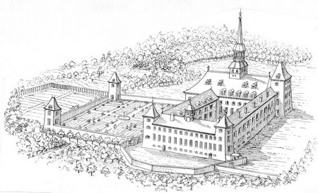 dessin de l’abbaye 1710