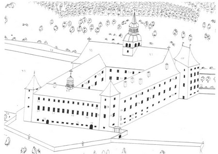 Dessin abbaye 1710