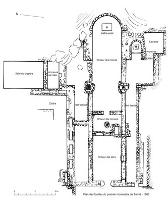 Plan précis de l'église primitive