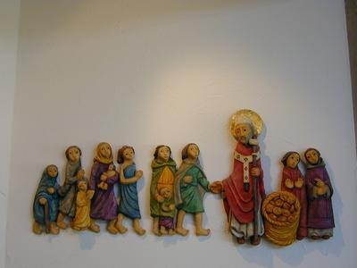St Pierre distribue du pain - Tamié
